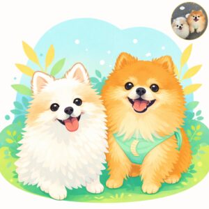 Modern Flat Illustration Custom Portrait from Photo – Clean Minimal Style for Couples, Pets & Family