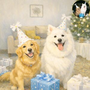 Custom Beauty Portrait Illustration from Photo – Influencer-Style Glam Artwork for Couples, Families, Friends & Pet Portrait Gifts (Separate Photos Welcome)