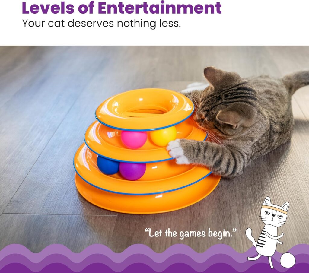 3-Tier Spinning Track Cat Toy view 2