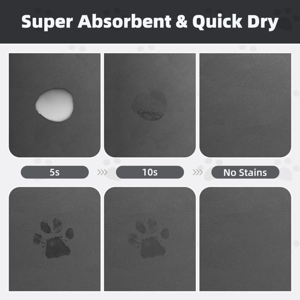 Absorbent Water Bowl Mat for Messy Drinkers view 2