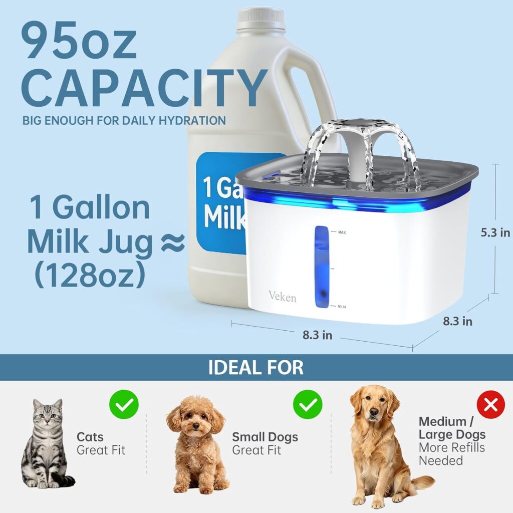 Automatic Pet Water Fountain – 95 oz view 3