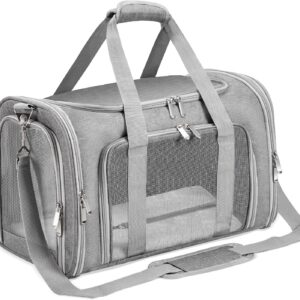 Collapsible Mesh Pet Travel Carrier with Shoulder Strap