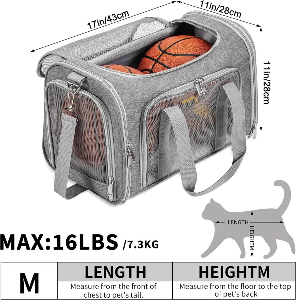 Collapsible Mesh Pet Travel Carrier with Shoulder Strap view 3
