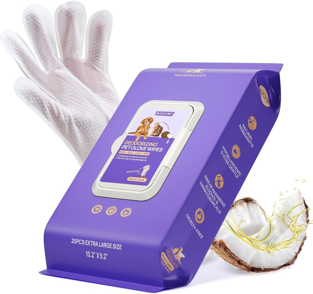 Disposable Pet Cleaning Wipe Gloves