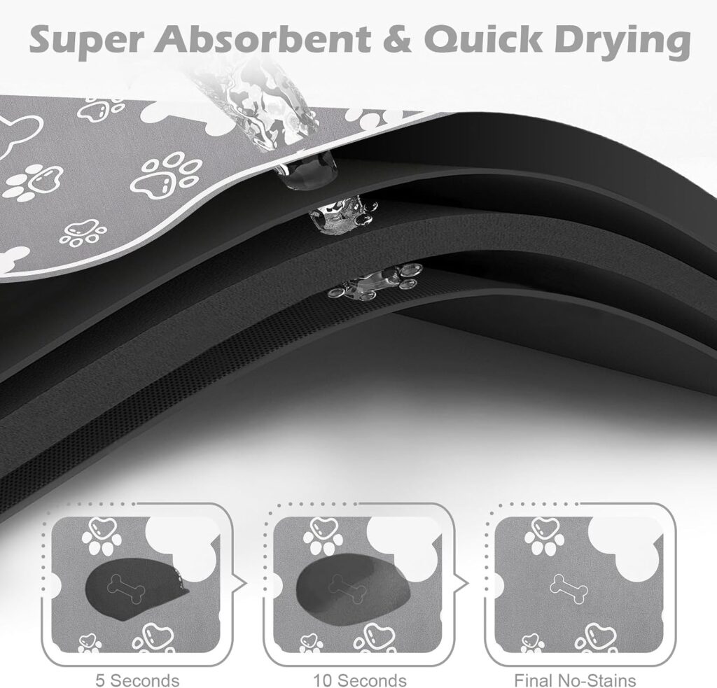 Minimalist Absorbent Pet Feeding Placemat view 2