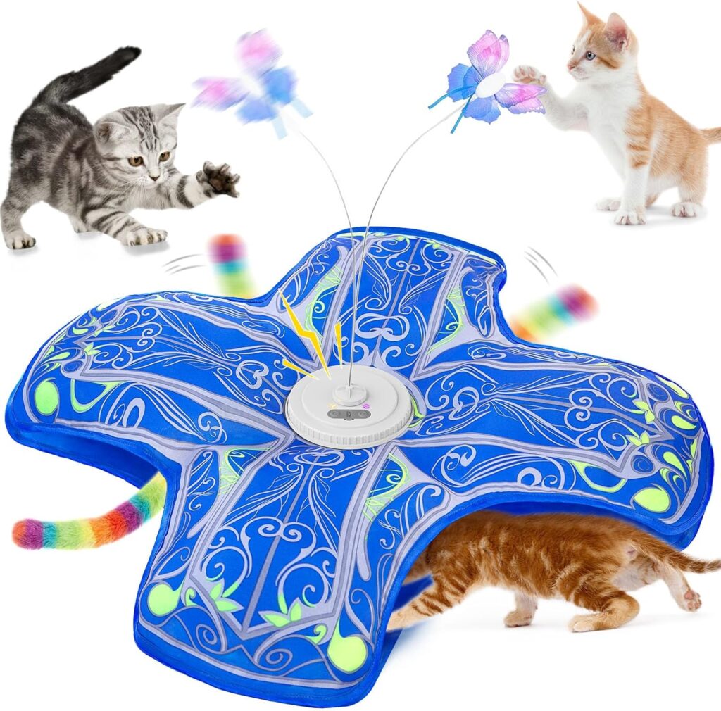 Motion-Activated Fluttering Cat Toy