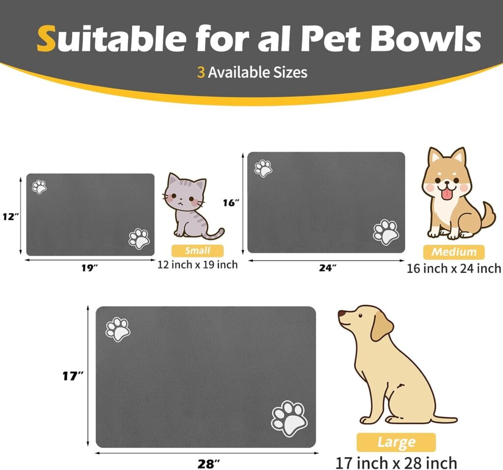 No-Stain Quick-Dry Pet Bowl Mat view 2