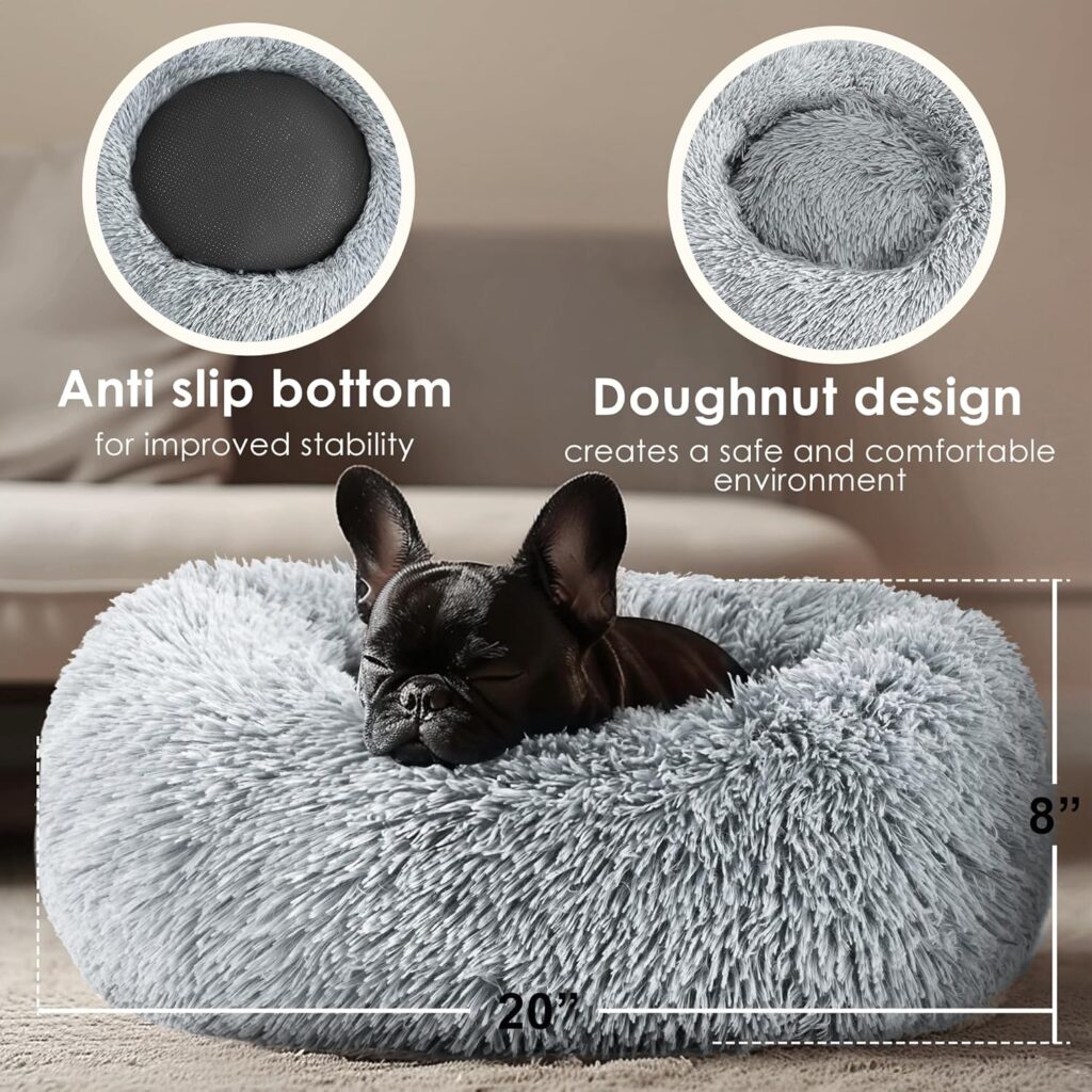 Plush Calming Donut Bed for Cats & Small Dogs view 3