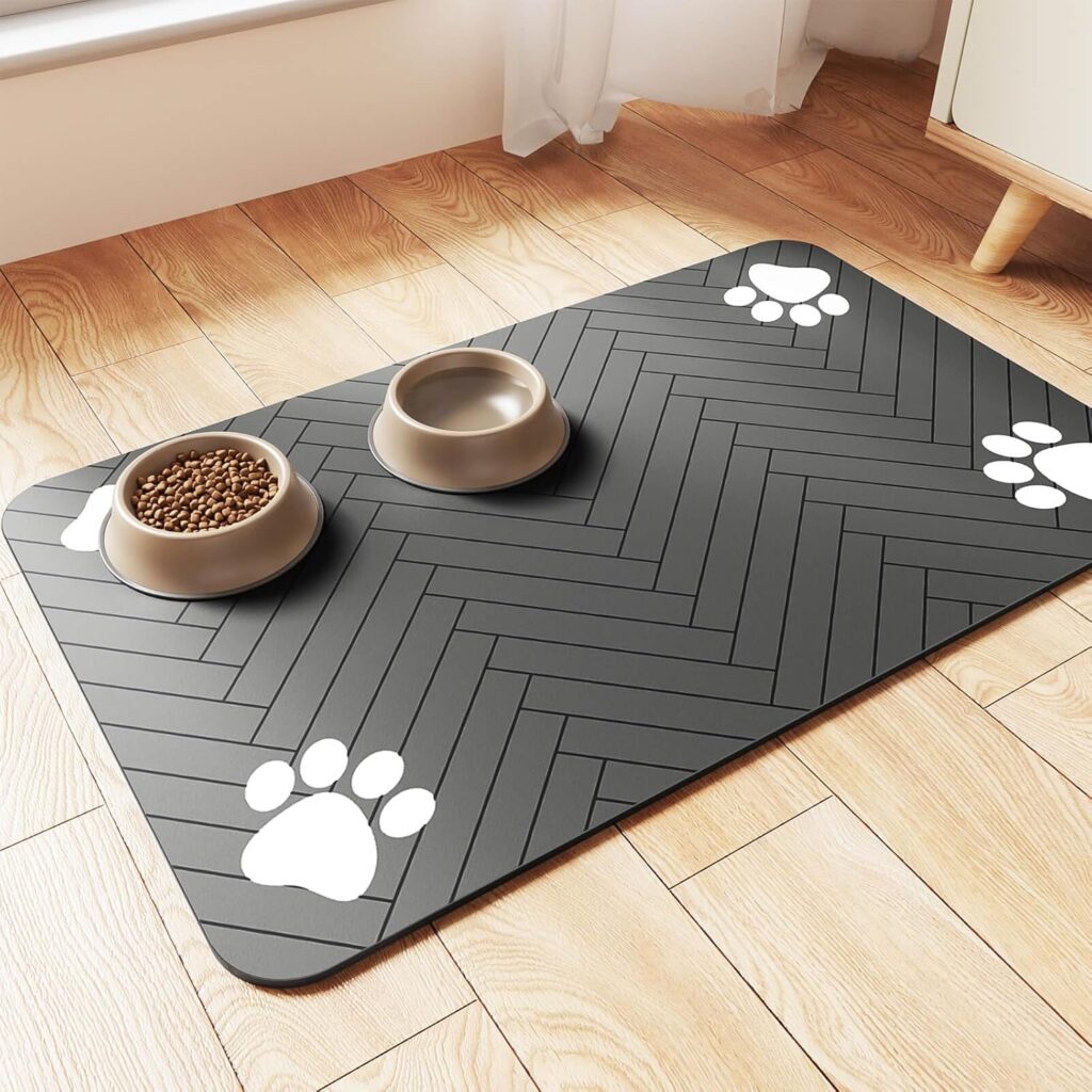 Quick-Dry Absorbent Pet Feeding Mat – 20 × 12 in