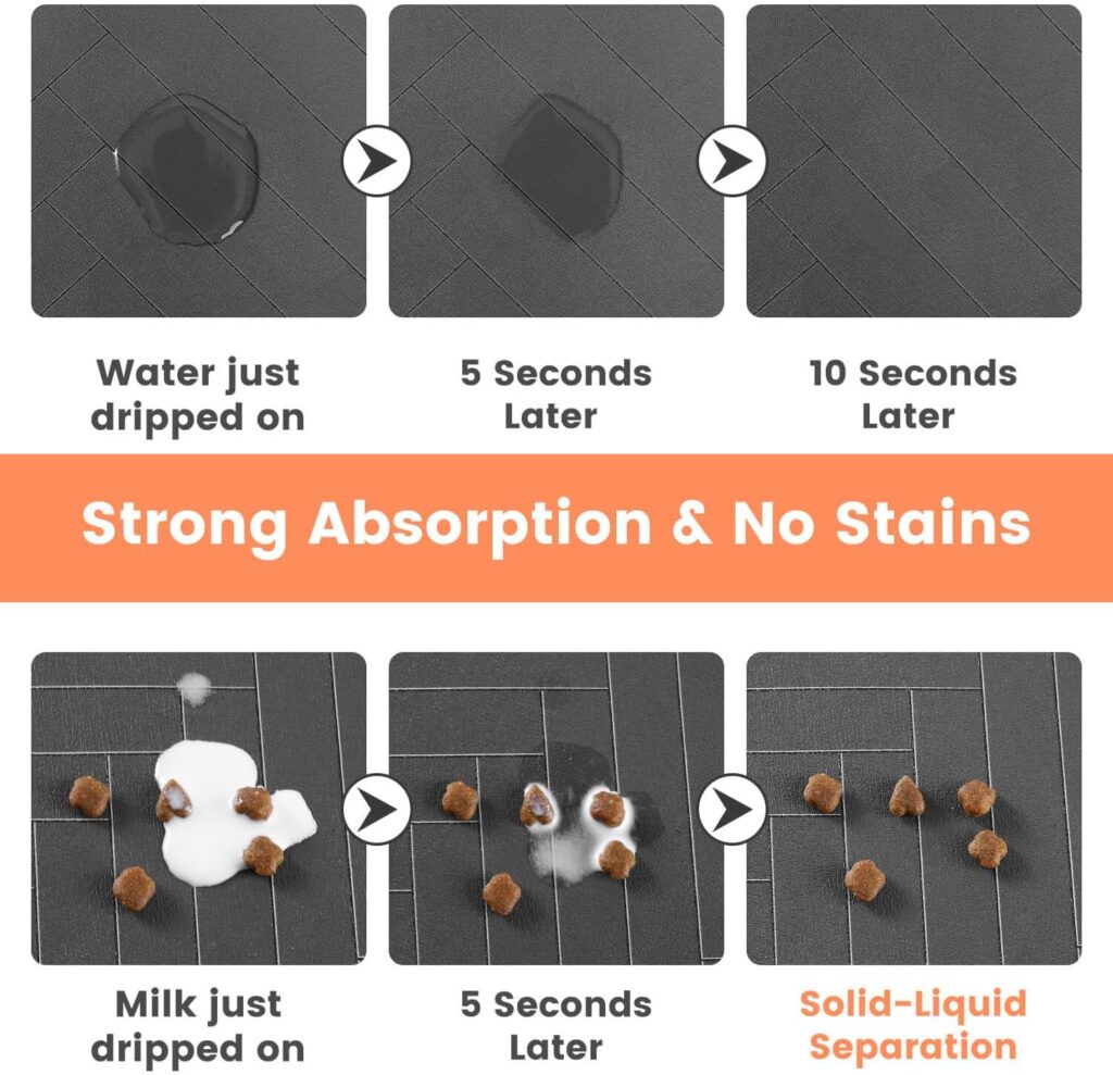 Quick-Dry Absorbent Pet Feeding Mat – 20 × 12 in view 2