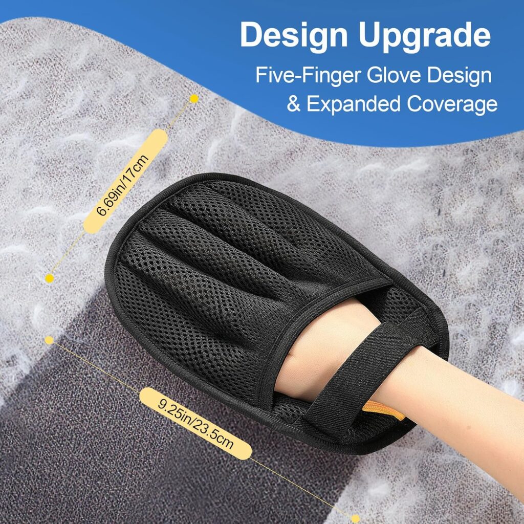 Reusable Pet Hair Removal Gloves – 2 Pack view 2