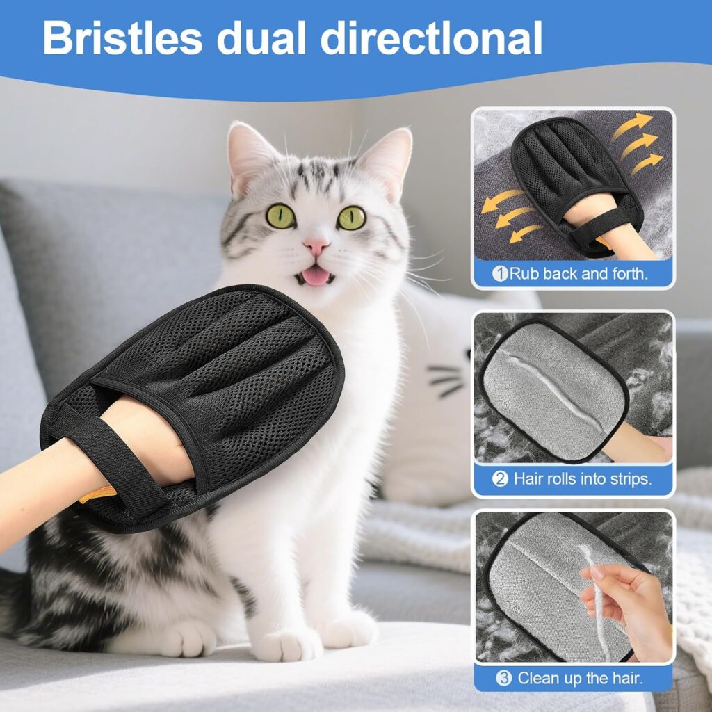 Reusable Pet Hair Removal Gloves – 2 Pack view 3