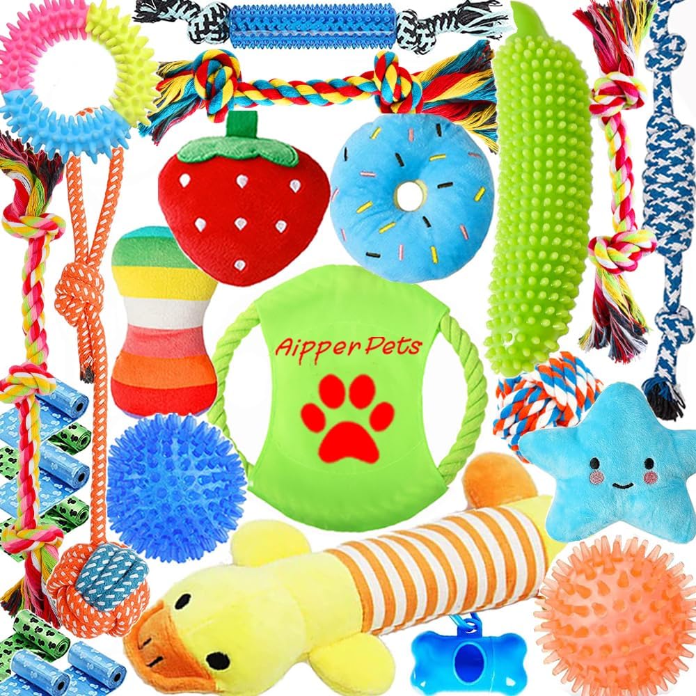 Textured Squeaky Dog Chew Toy
